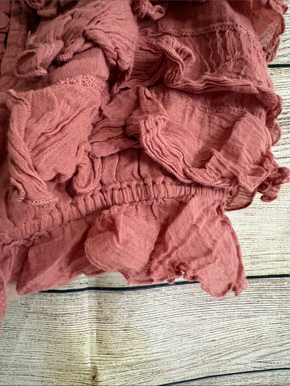 Free People Rust Ruffle Cropped Tank Top - Picture 5 of 8